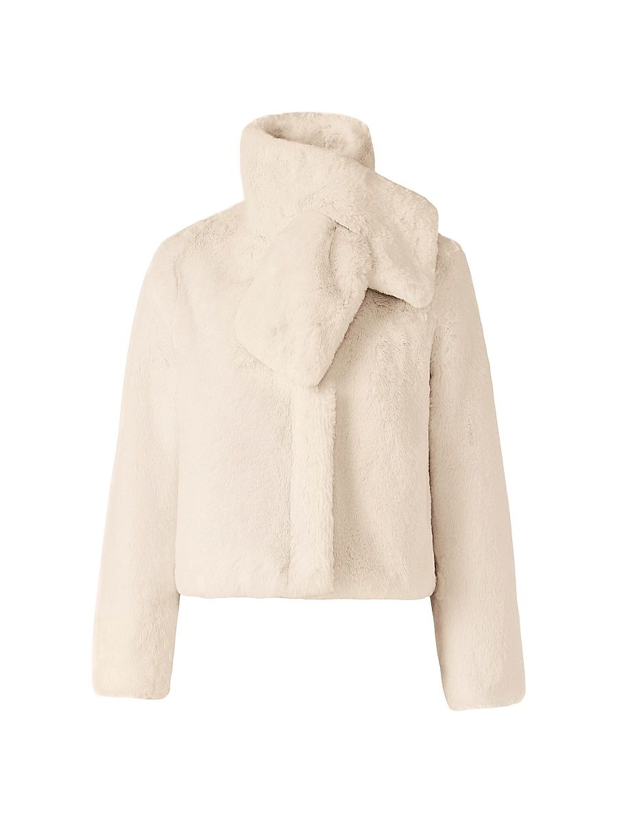 Women's Kendell Faux Fur Scarf Jacket - Powder - Size XL