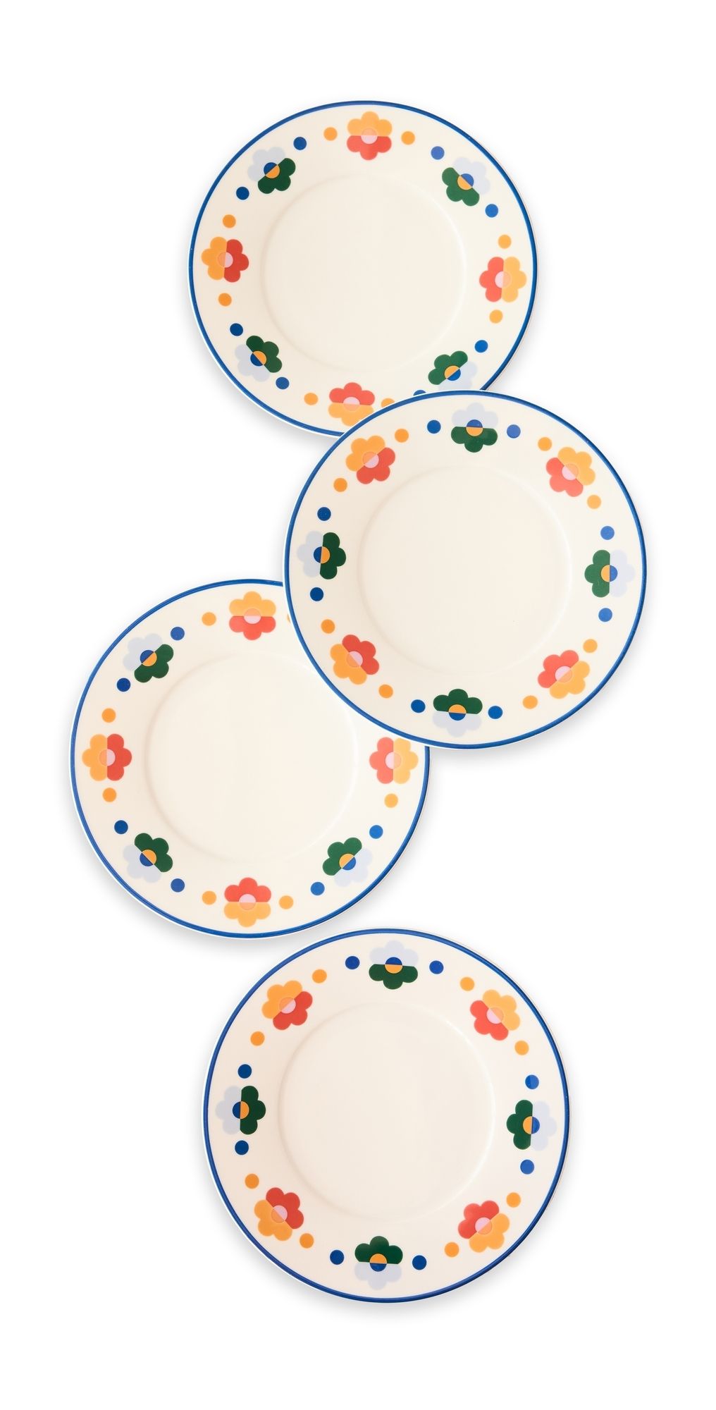Misette Salad Plates Set of 4 Floral One Size