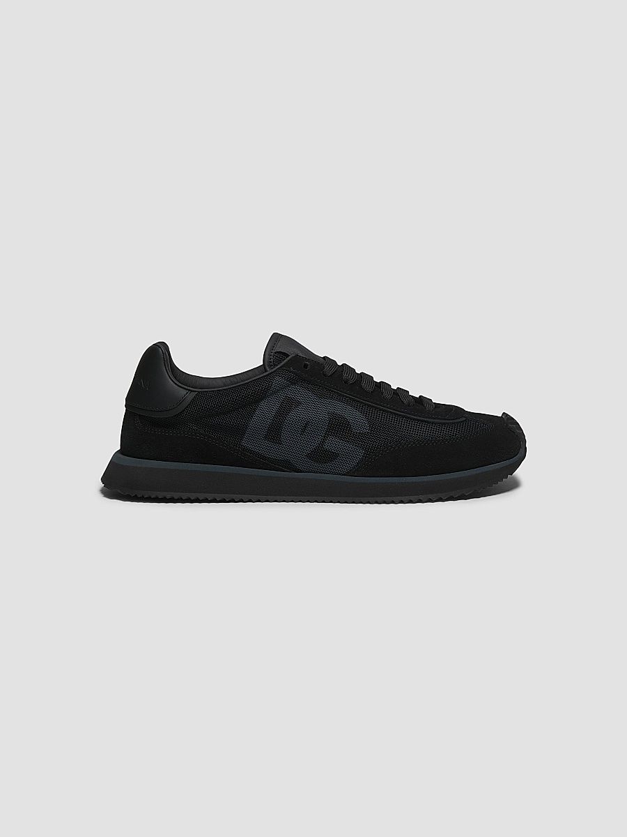 Dolce & Gabbana Men's Aria DG Logo Low-Top Sneakers - Nero Nero - Size 13