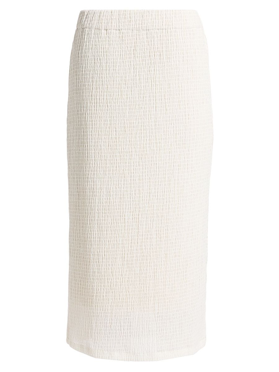 Women's Shadow Grid Knit Midi-Skirt - Chalk - Size XXS