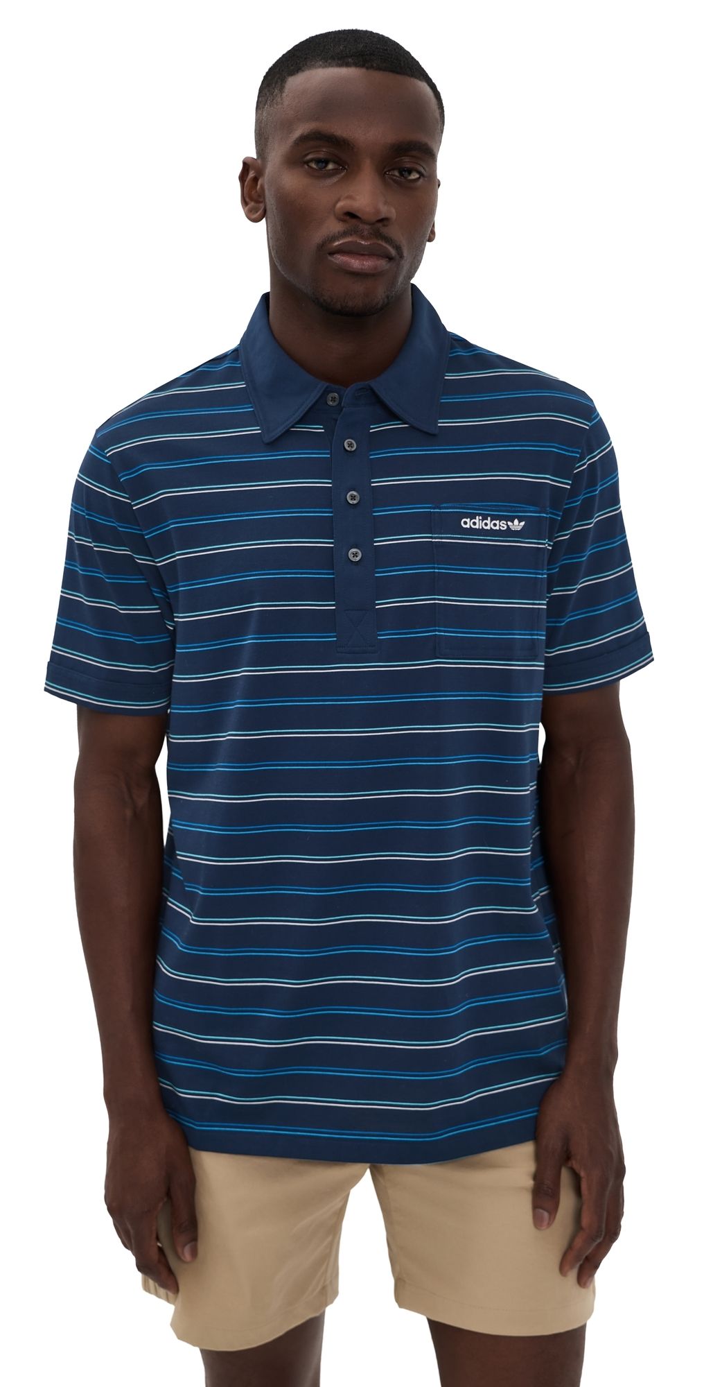 Adidas Golf Originals Archive Stripe Polo Night Indigo S