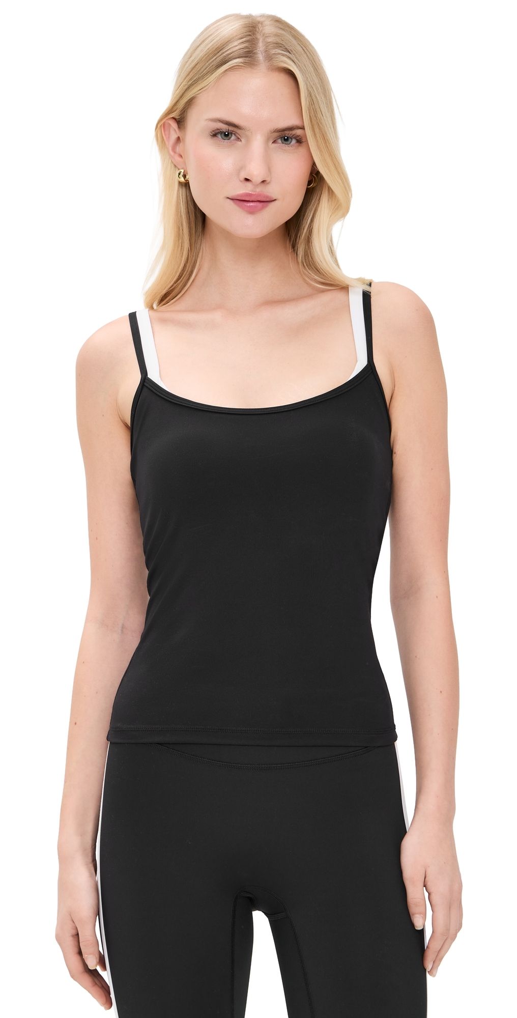 FORM Layered Tank Black w/ White Contrast XS