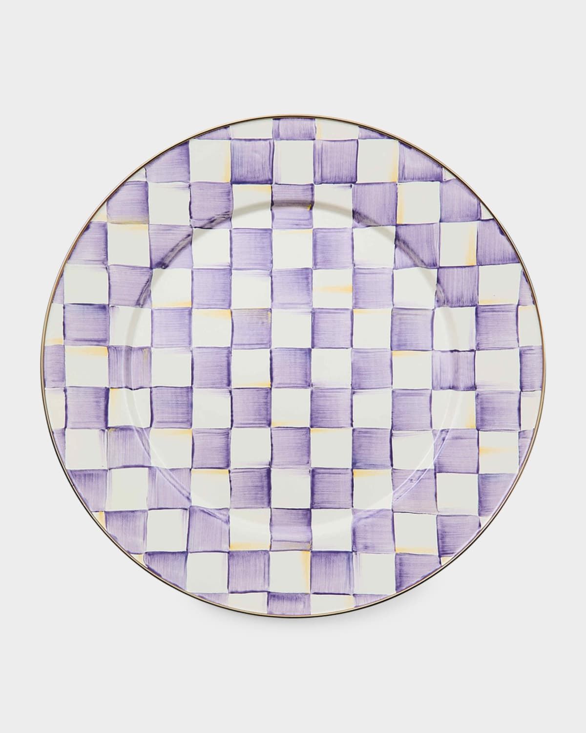 Violet Check Serving Platter