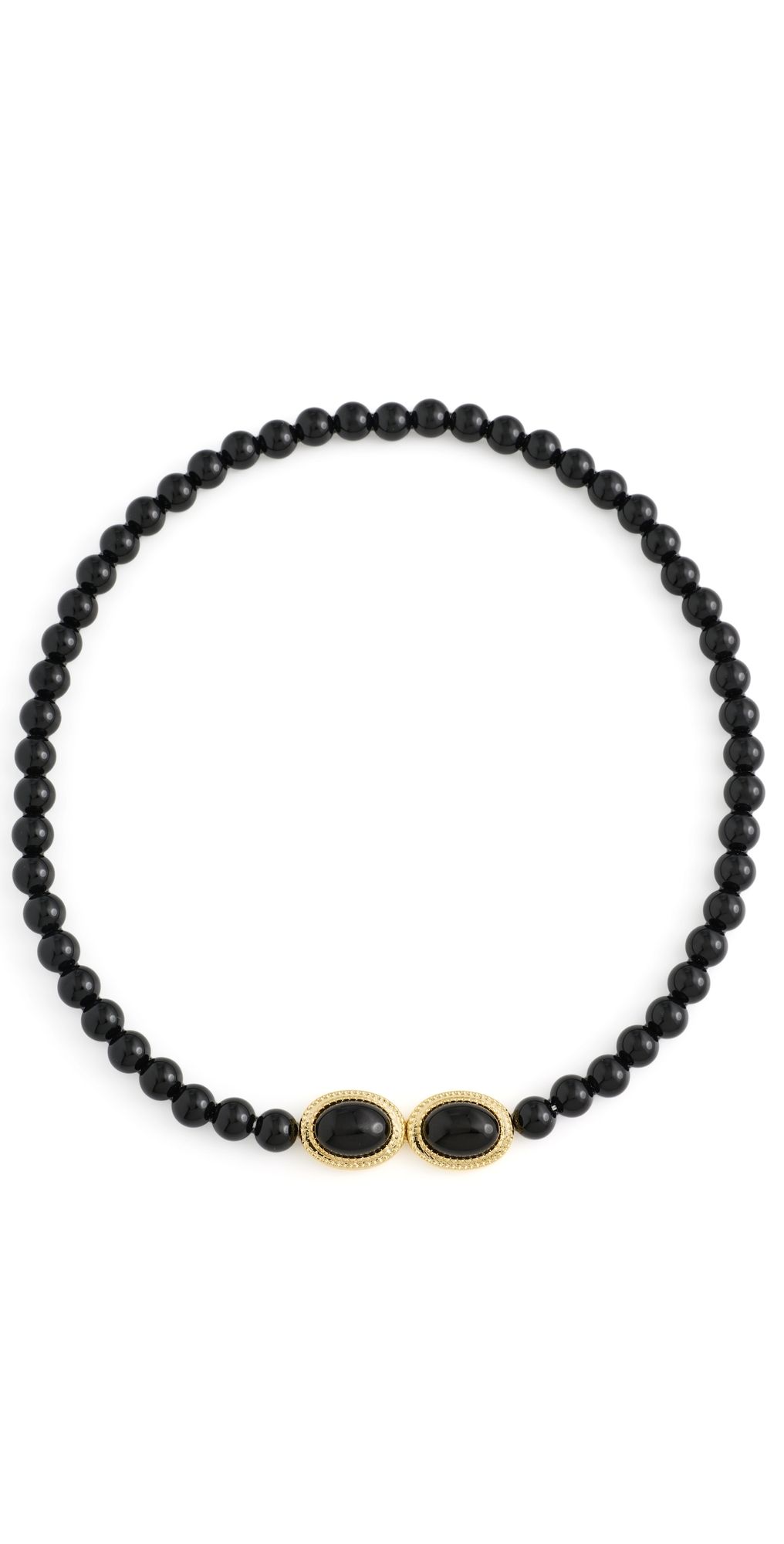 Luv Aj The Midnight Mesa Beaded Necklace Gold One Size