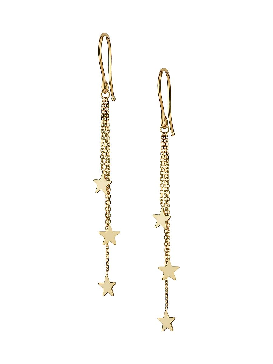 Women's 14K Yellow Gold Starry Night Triple Drop Earrings - Yellow Gold