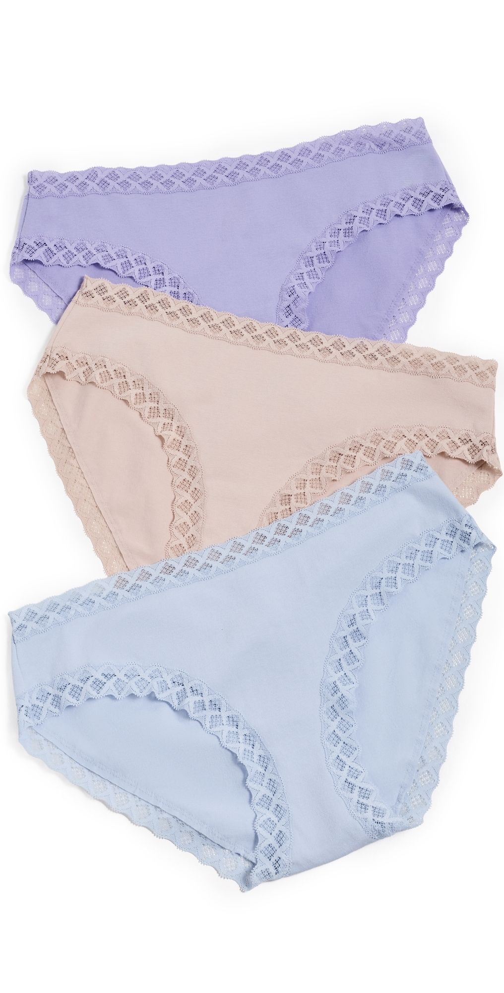 Natori Bliss Brief 3-Pack Violet Tulip/Lt Mocha/Blue Mst XL