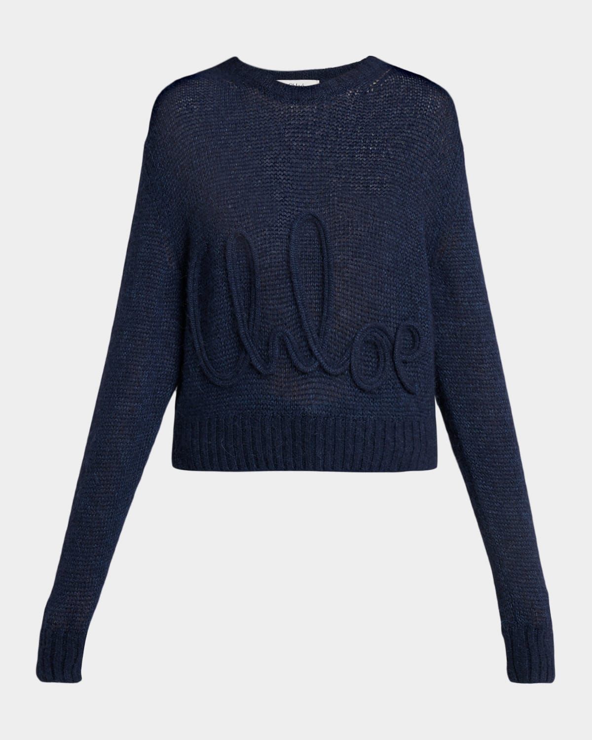 Logo Embroidered Alpaca Wool Sweater