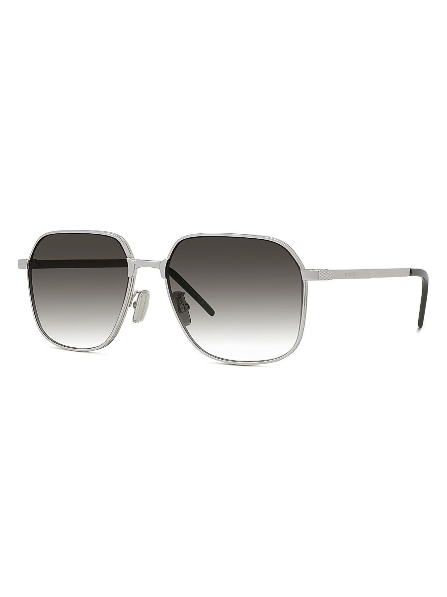 Men's GV One 56MM Square Sunglasses - Shiny Palladium