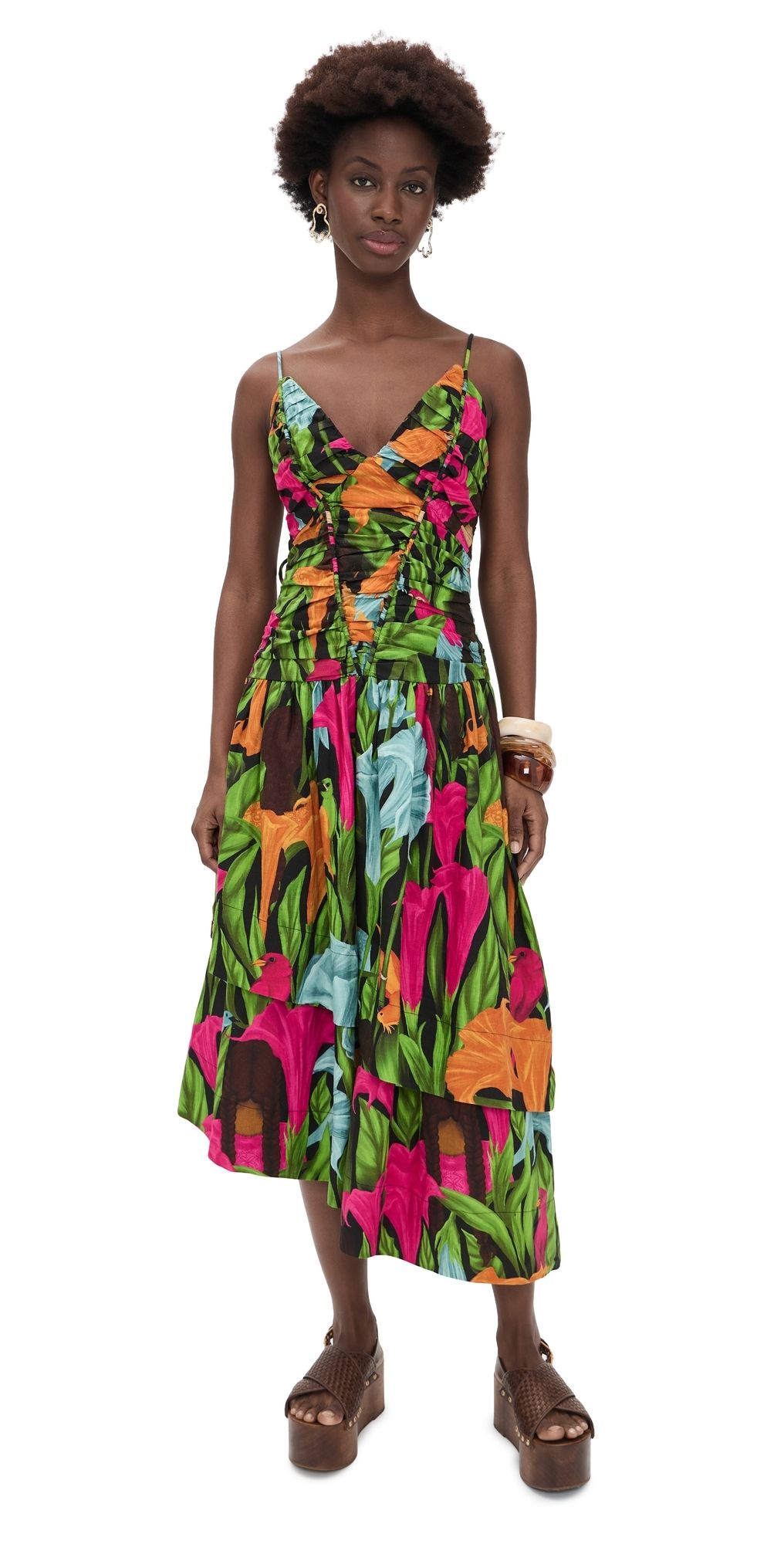 FARM Rio Mujeres Y Flores Dress Mujeres y Flores Black S