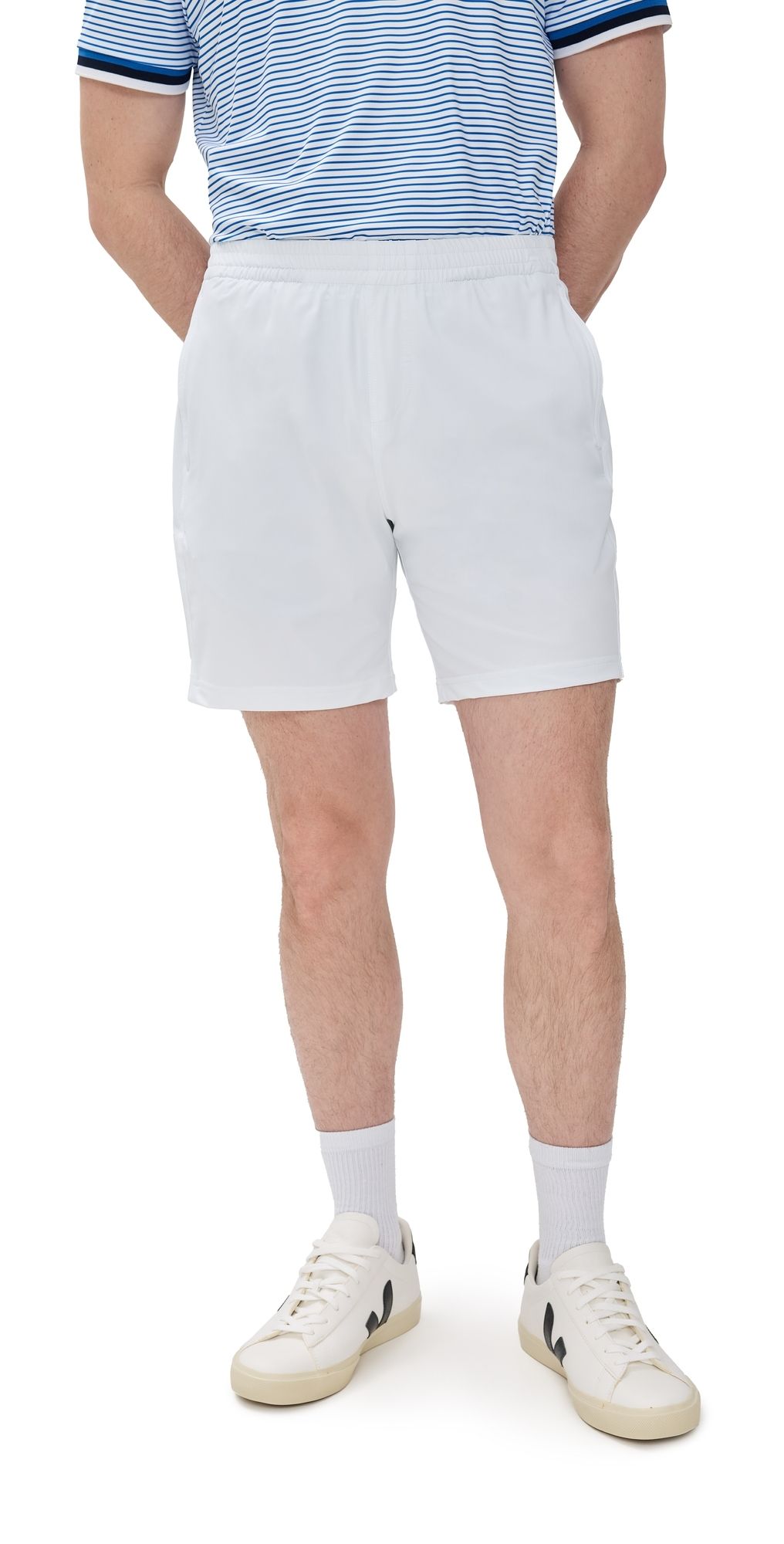 Redvanly Byron Tennis Shorts 7 Bright White L