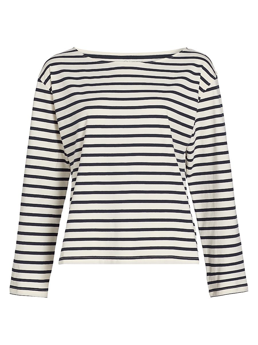 Women's Annie Striped T-Shirt - Powder Pacific Navy - Size XS