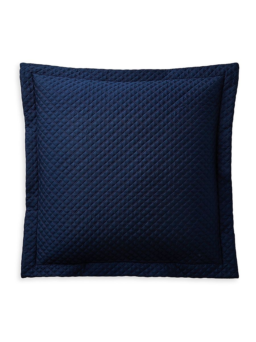 Organic Cotton Sateen Handkerchief 500-Thread Count Euro Sham - Navy