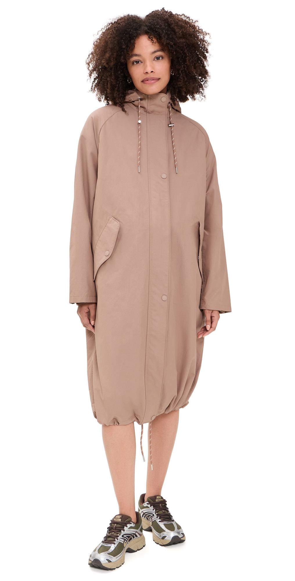 Varley Midi Rain Jacket Brownie M