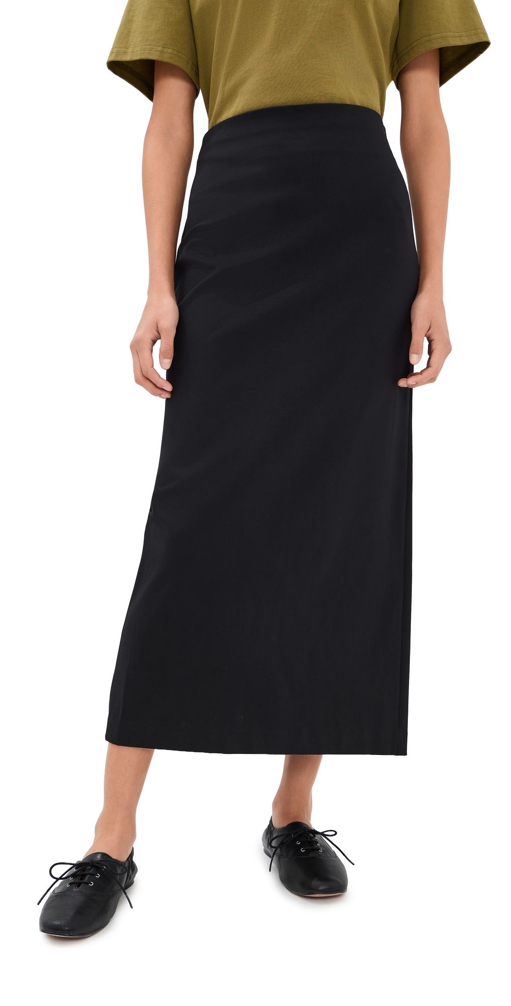 Tibi Compact Ultra Stretch Knit Pencil Skirt Black 0