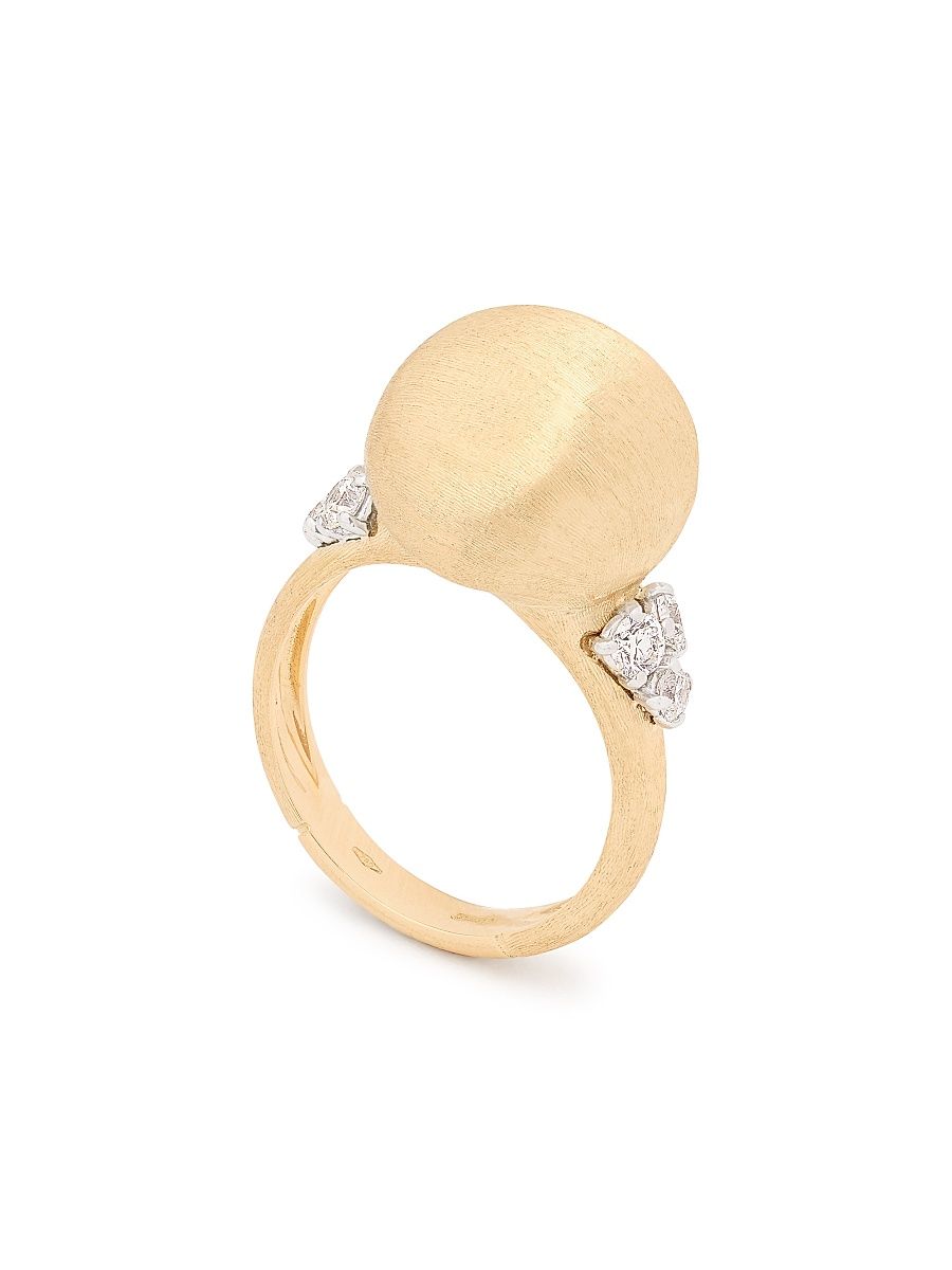 Women's Africa Two-Tone 18K Gold & 0.43 TCW Diamond Ring - Yellow Gold - Size 7