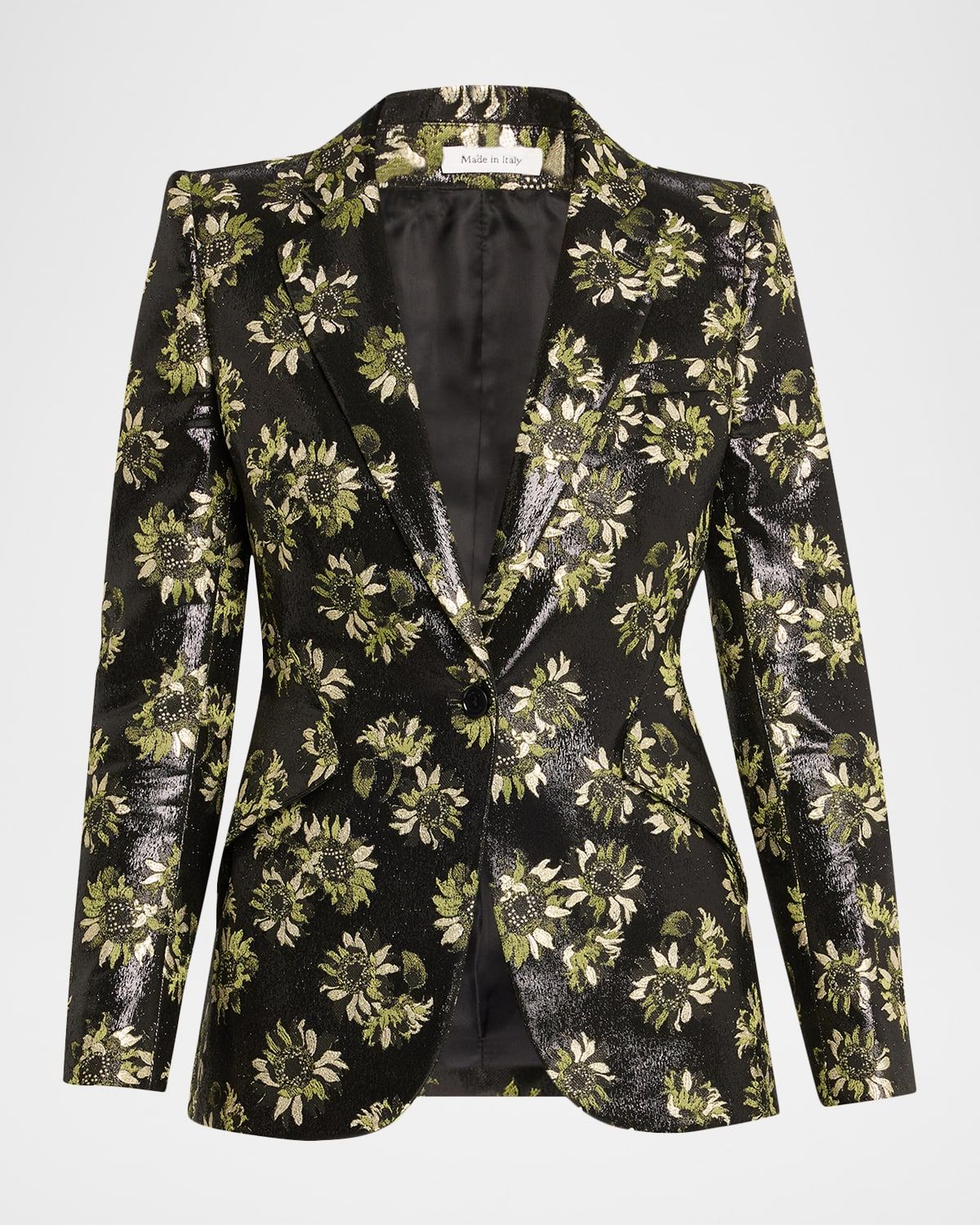Lacquered Sunflower Single-Breasted Jacket