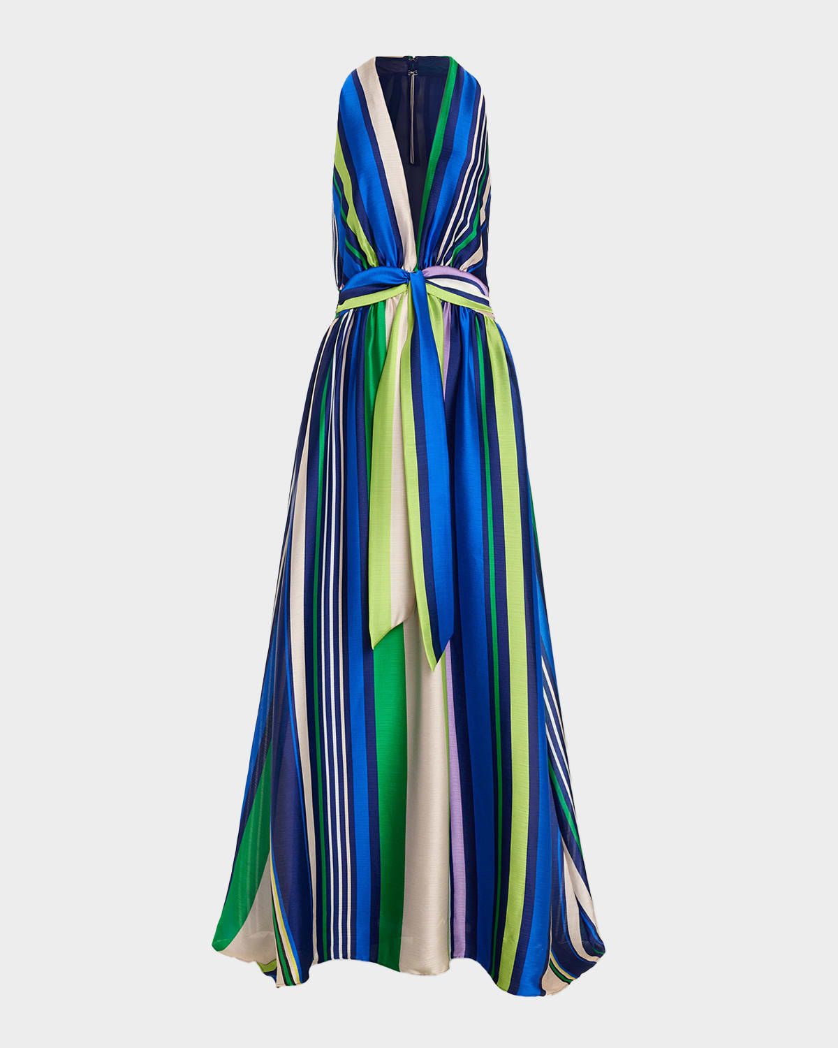 Kamil Striped Satin Maxi Dress