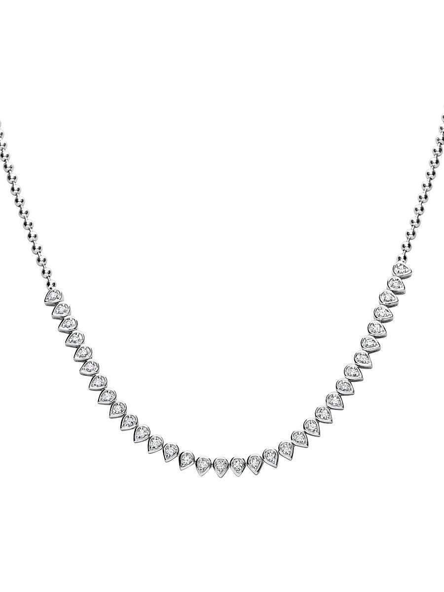 Women's 14K White Gold & 0.63 TCW Diamond Tennis Necklace - White Gold