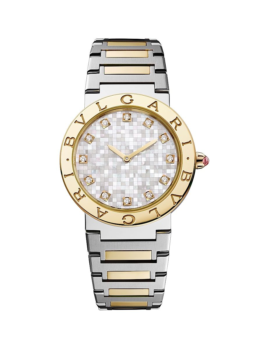 Women's Bvlgari Bvlgari 18K-Gold-Plated Stainless Steel Watch/33MM - Stainless Steel