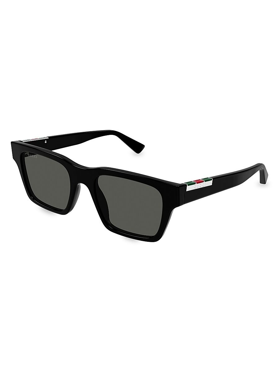Men's Subtle Web GG 51MM Square Sunglasses - Black
