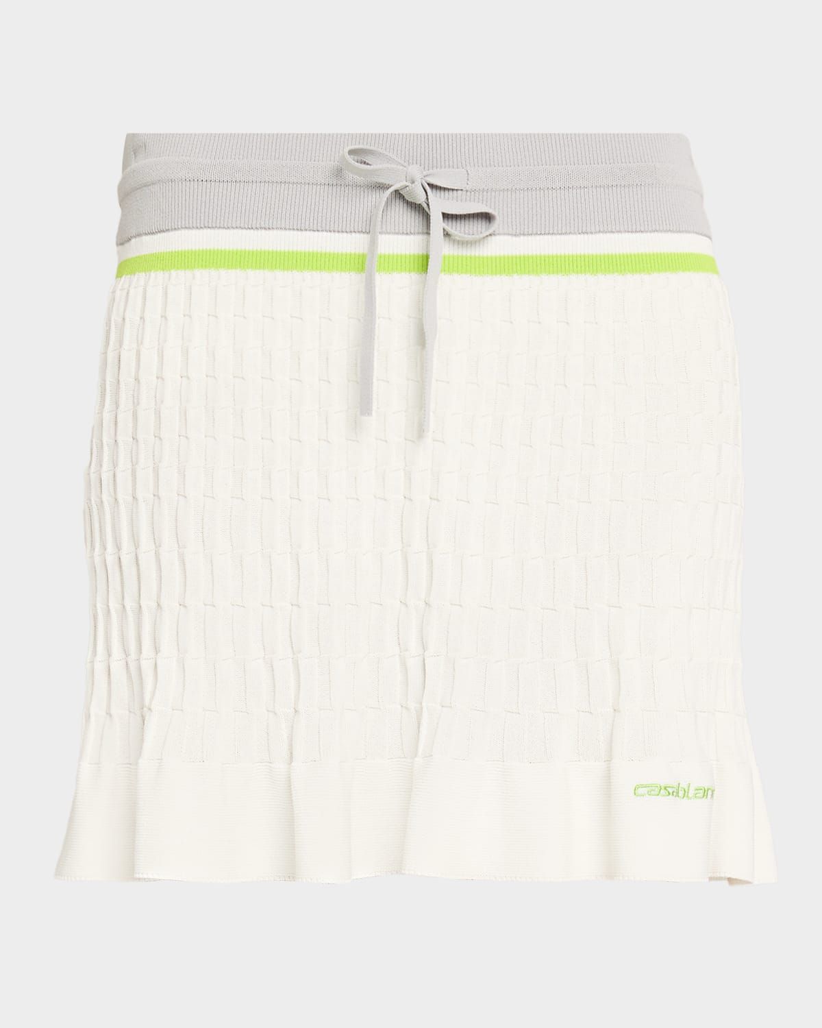 Textured Knit Tennis Mini Skirt