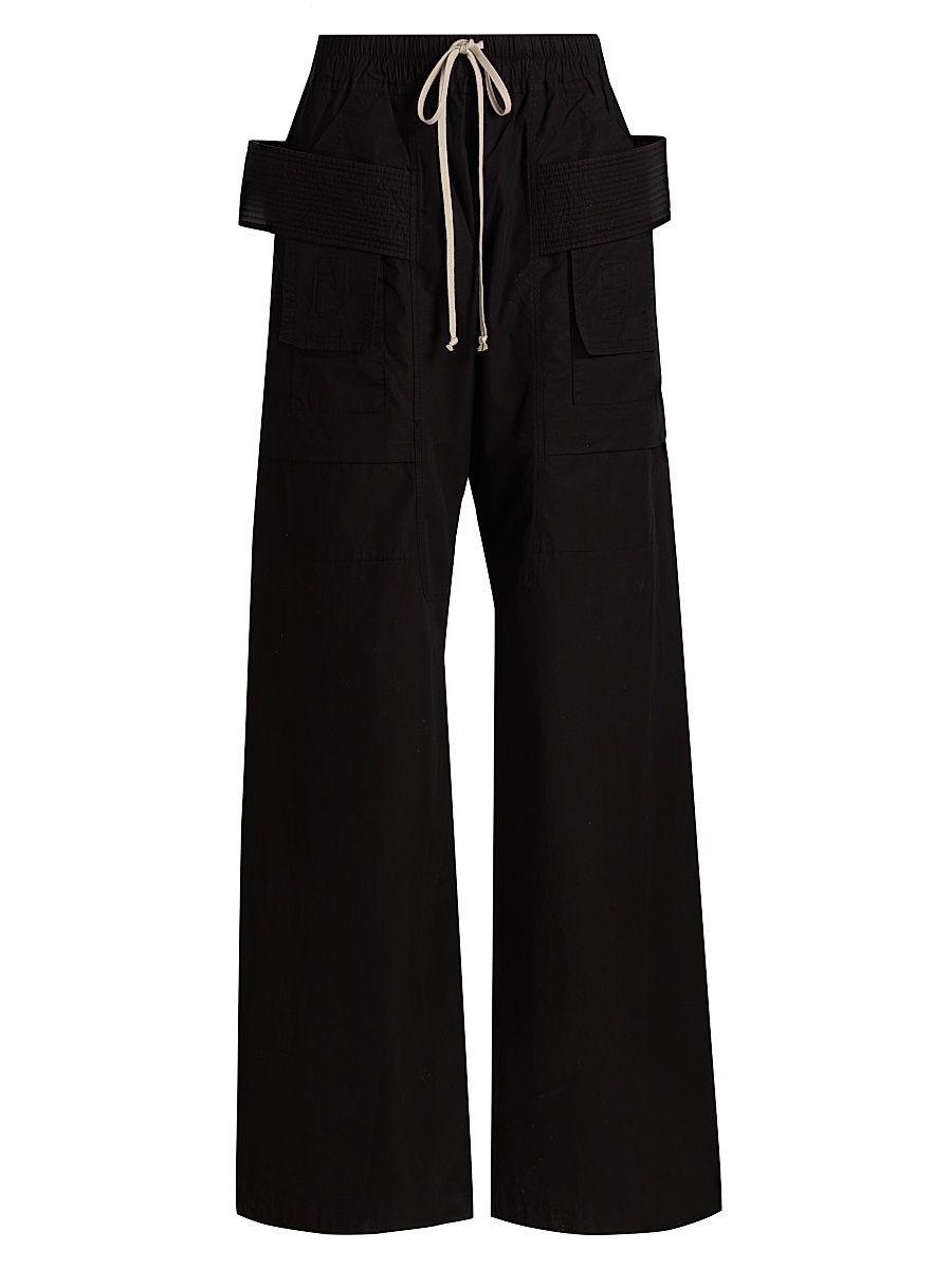 Men's Creatch Cargo Wide-Leg Drawstring Pants - Black - Size XXL