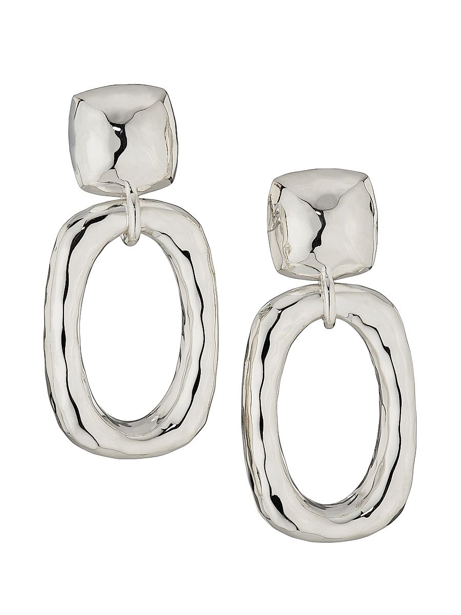 Women's Classico Sterling Silver Doorknocker Earrings - Silver
