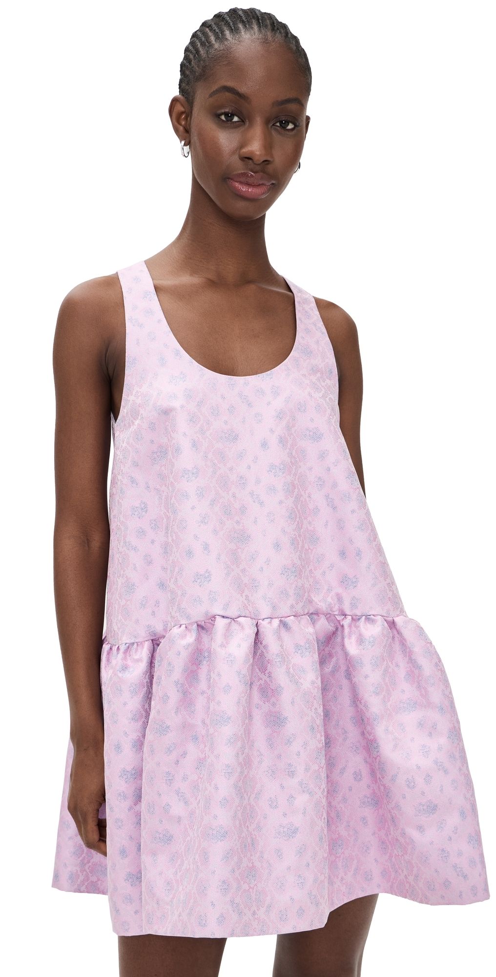 MSGM Jacquard Mini Dress Pink 46