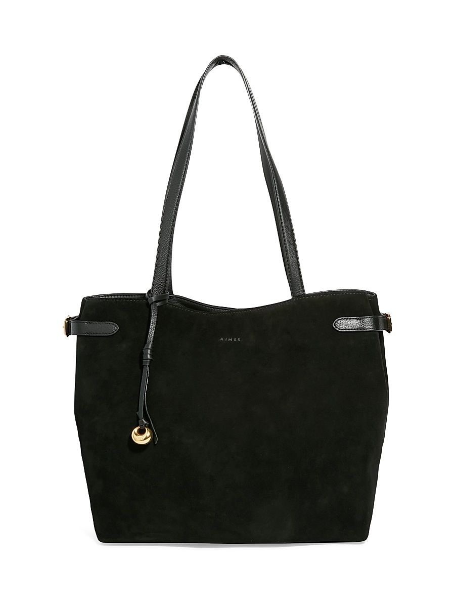Women's Gramercy Suede Tote - Black Suede