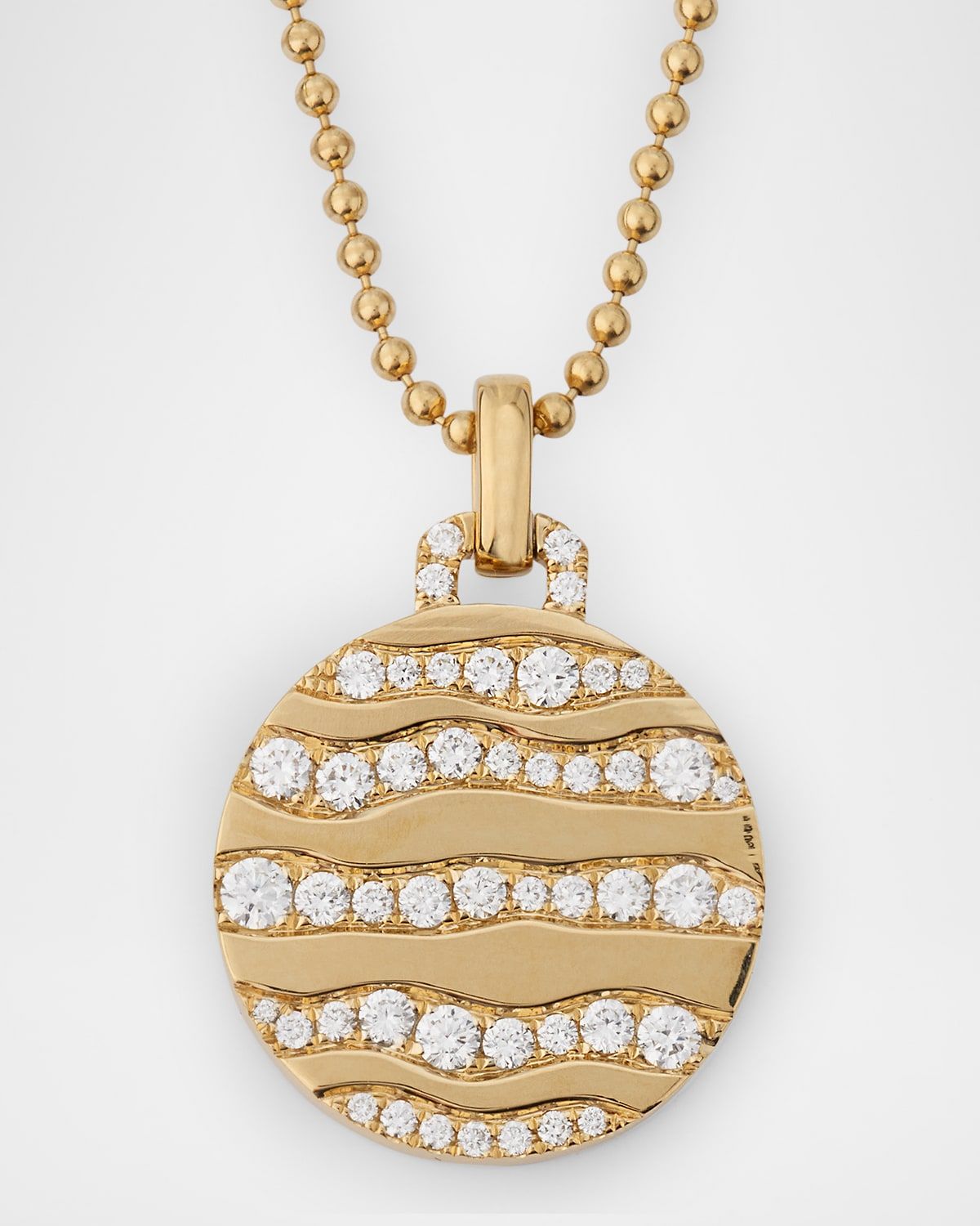 18K Yellow Gold Alma Dos Rio Diamond Pendant Necklace