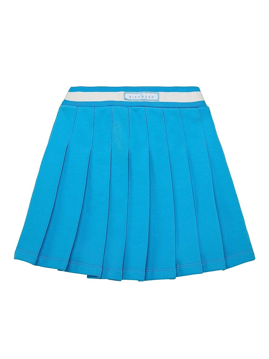 Little Girl's & Girl's Pleated Cotton Skirt - Azure - Size 16