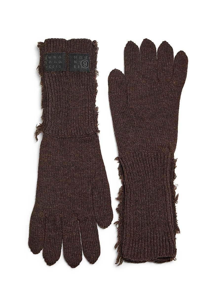 Men's Wool-Nylon Gloves - Brown - Size Small