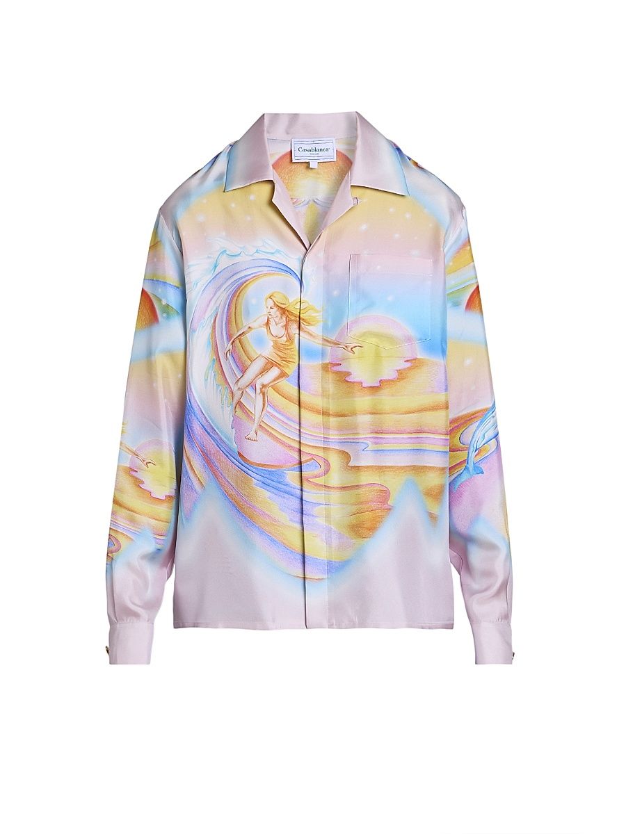 Women's Physcodelic Nirvana Silk Shirt - Psychedelic Nirvana - Size Small