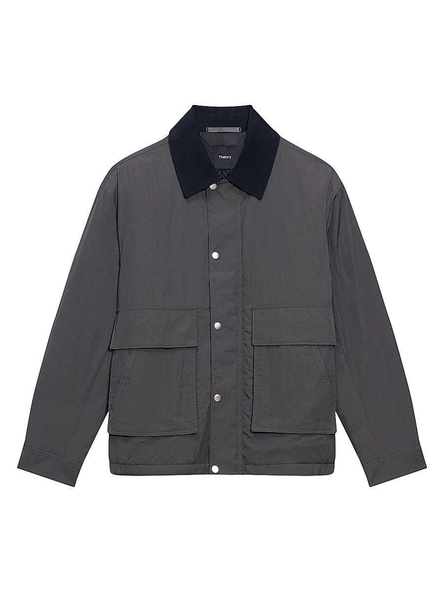 Men's Nylon Tech Utility Jacket - Charcoal - Size XL