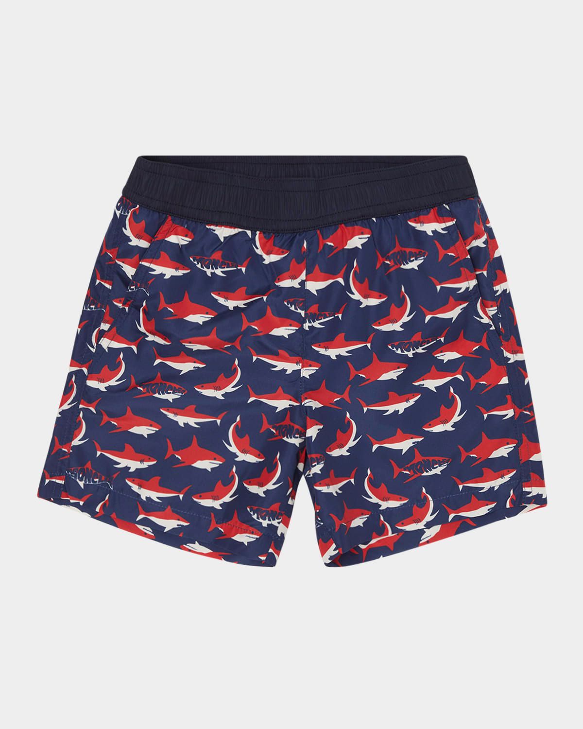 Boy & apos;s Shark-Print Swim Shorts