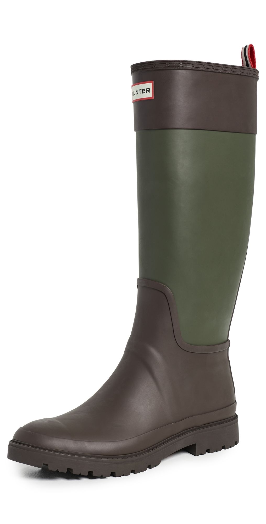 Hunter Boots Nissa Tall Riding Rain Boots Dark Green 9