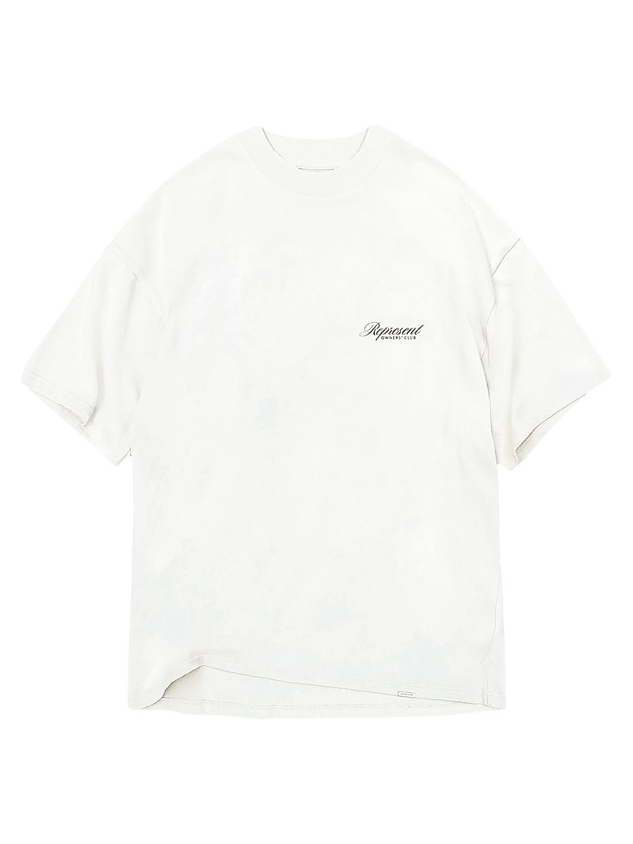 Men's Represent Owners Club Script T-Shirt - Flat White - Size XL