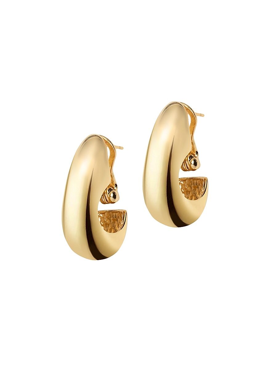 Women's The Modern Deco Miral 18K-Gold-Plated Or Silvertone Oval Earrings - Gold