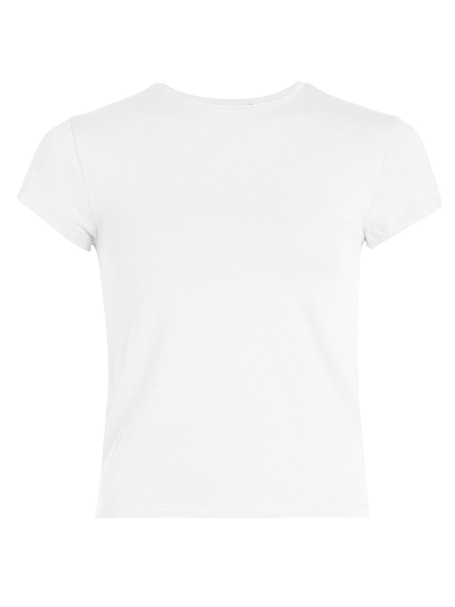 Women's Stretch Cotton Tee - White - Size XL