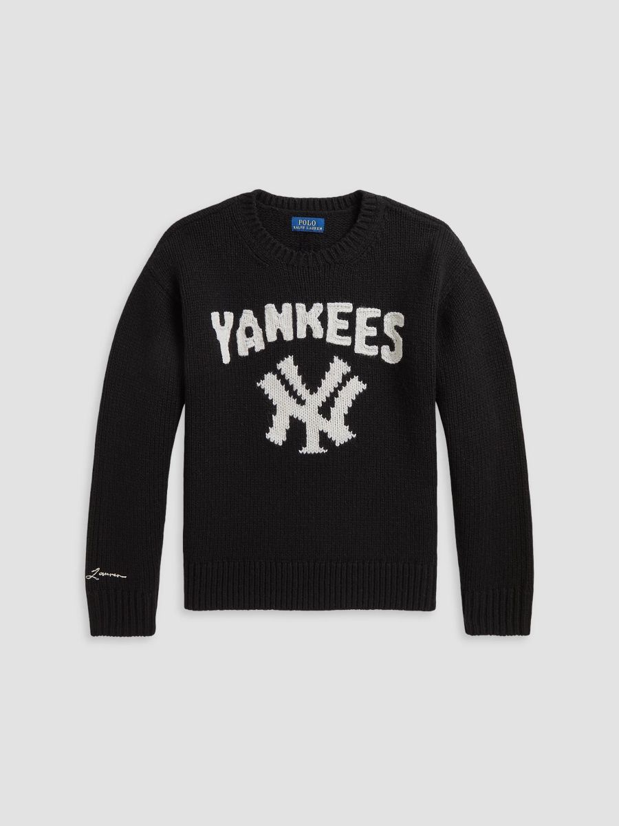 Polo Ralph Lauren Boy's Boy's Polo Ralph Lauren x New York Yankees Wool-Blend Sweater - Black Multi - Size 14