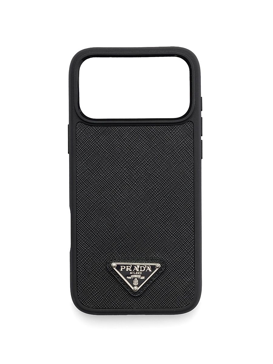 Saffiano Leather Case for iPhone 17 Pro Max - Black