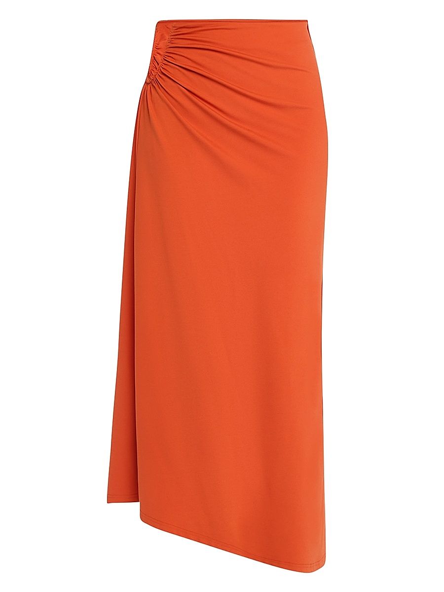 Women's Shelby U-Ring Draped Maxi Skirt - Red - Size 8
