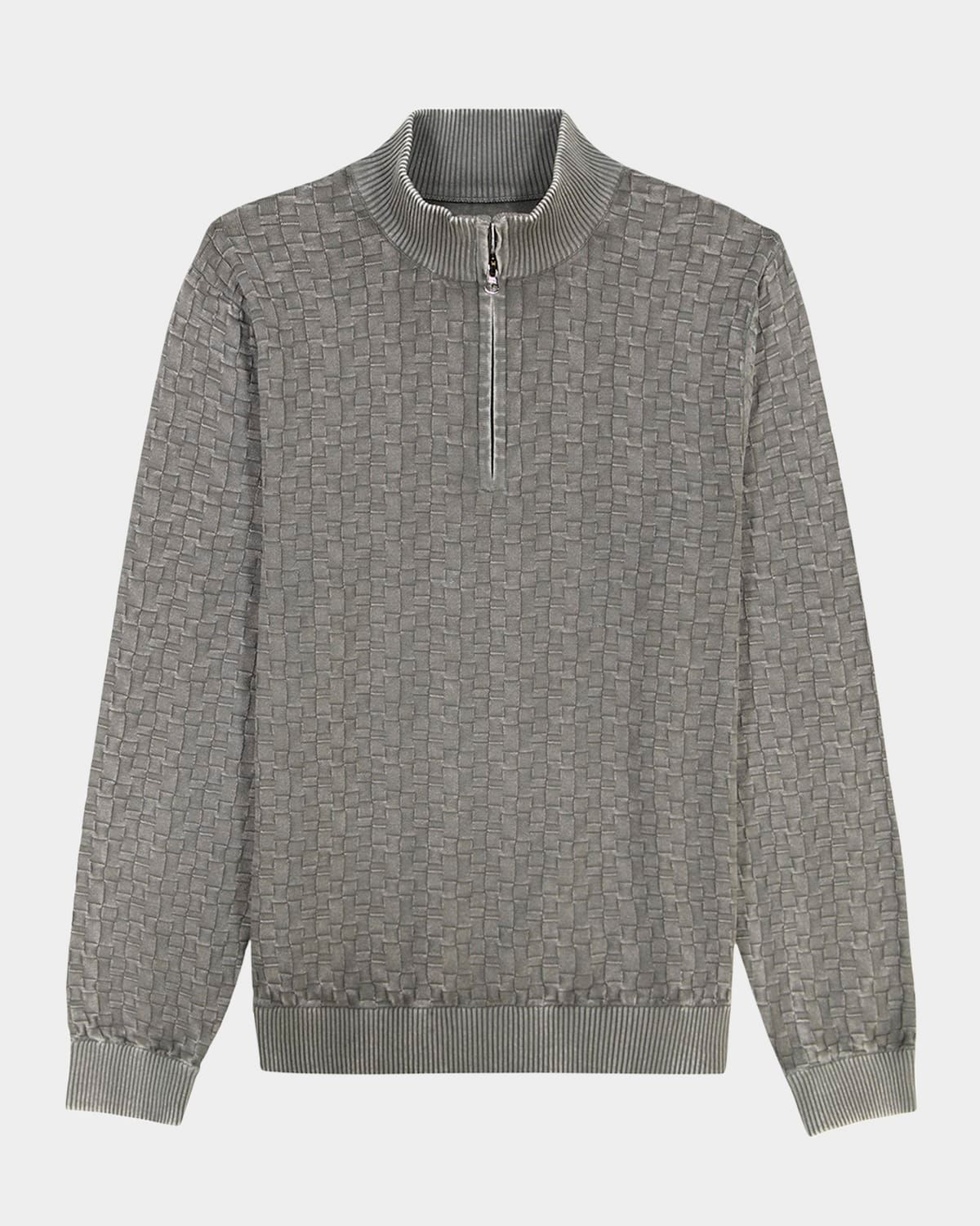 Men & apos;s Aubin Jacquard Knit Quarter-Zip Sweater