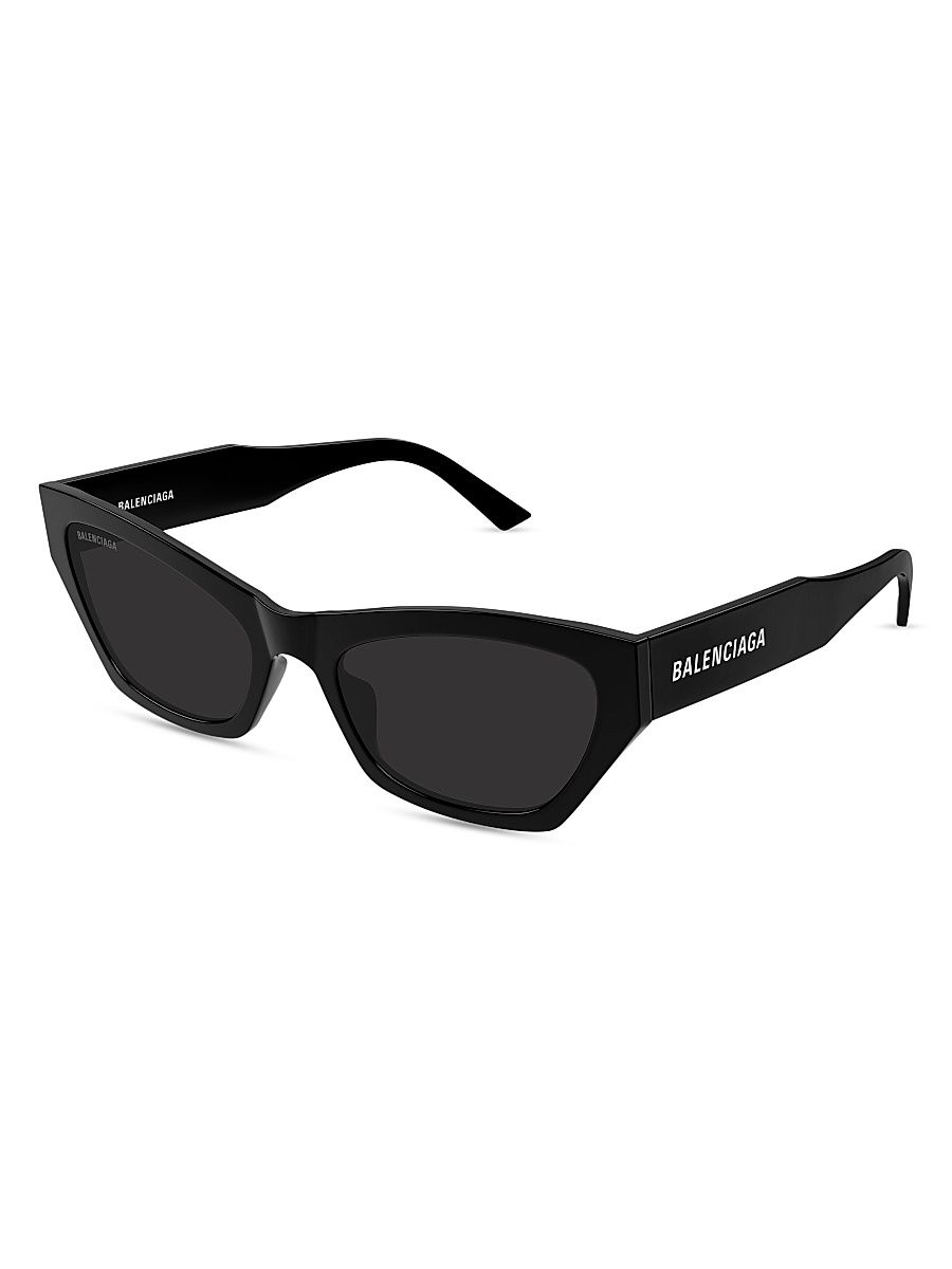 Women's Flat 56MM Cat-Eye Sunglasses - Black