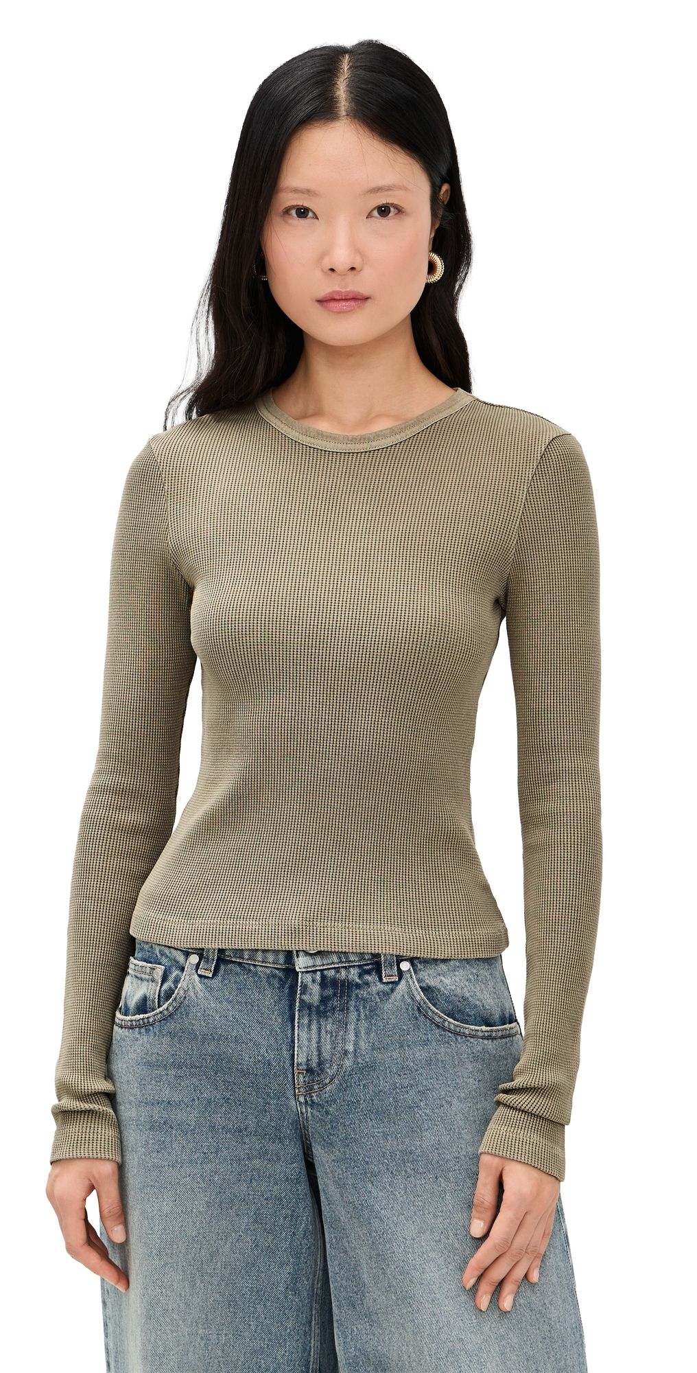 Citizens of Humanity Pilar Waffle Crewneck Bezal S