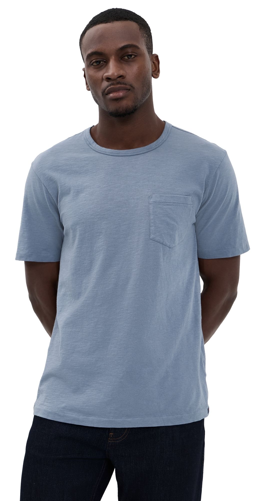 Faherty Sunwashed Pocket Tee Flint M