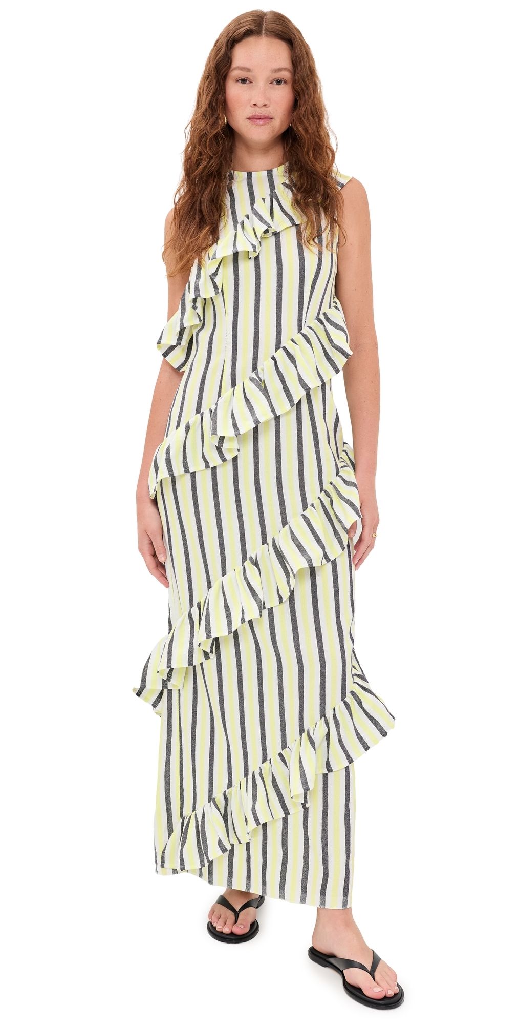 MARRAKSHI LIFE The Spiral Ruffle Dress Stripe 22 M
