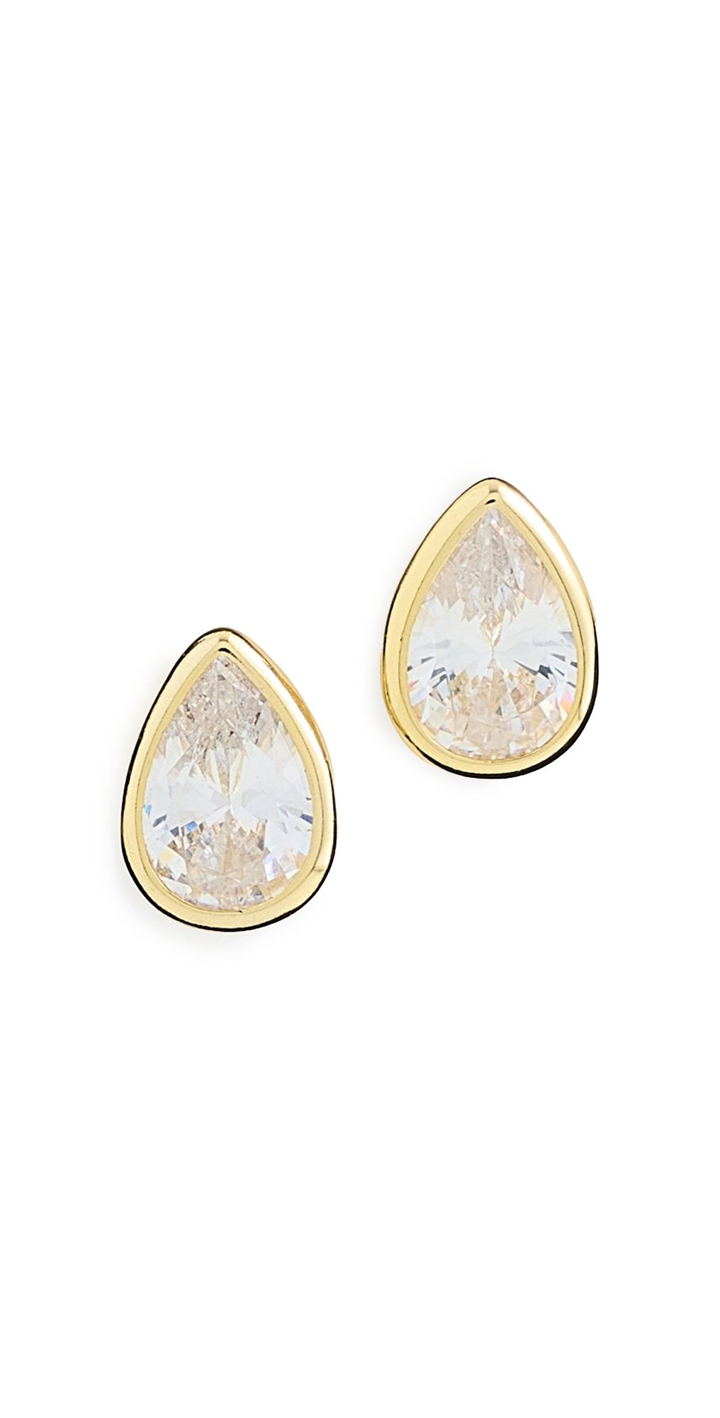 SHASHI Danjou Stud Earrings Gold One Size