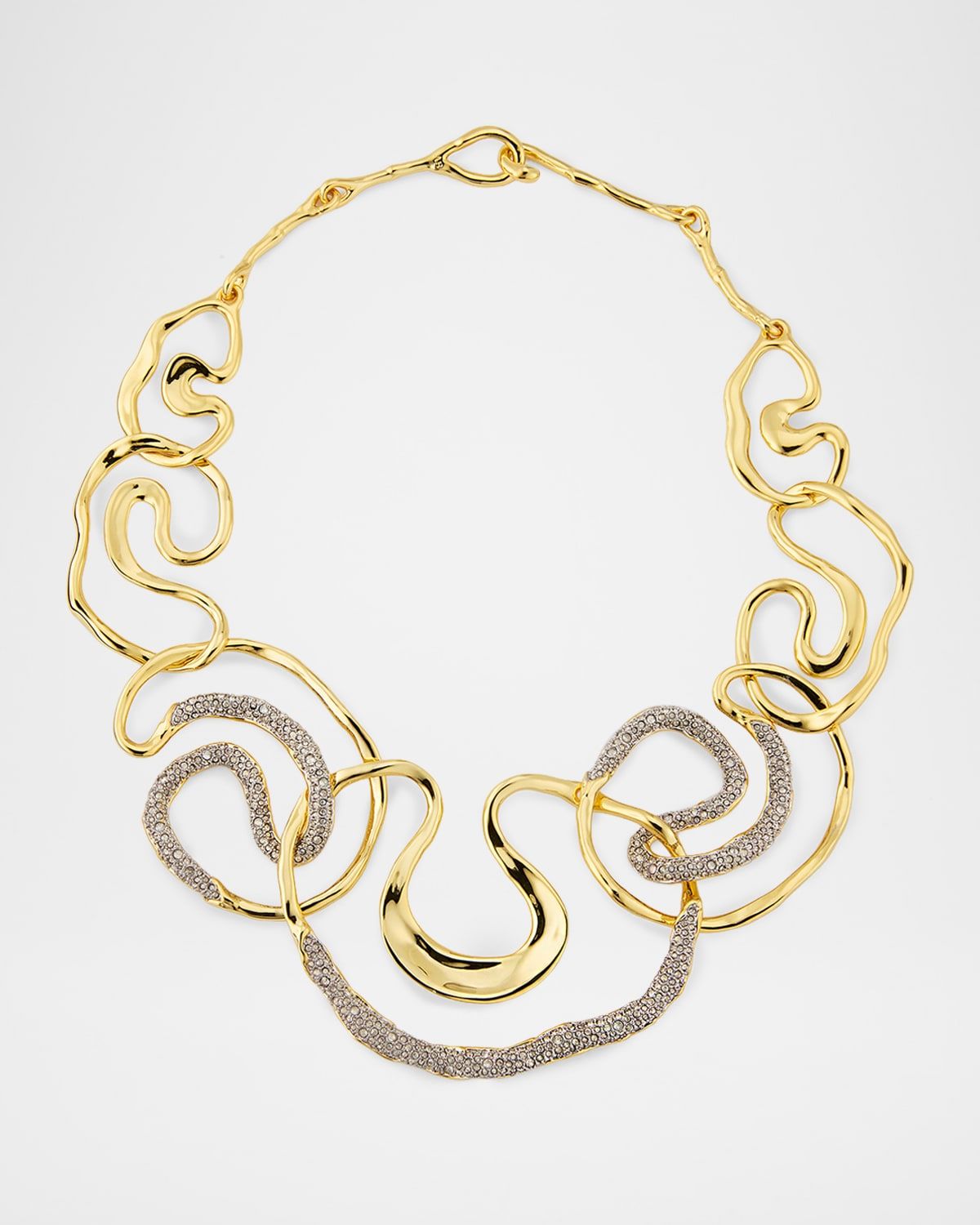 Solanes Gold Crystal Intertwined Necklace