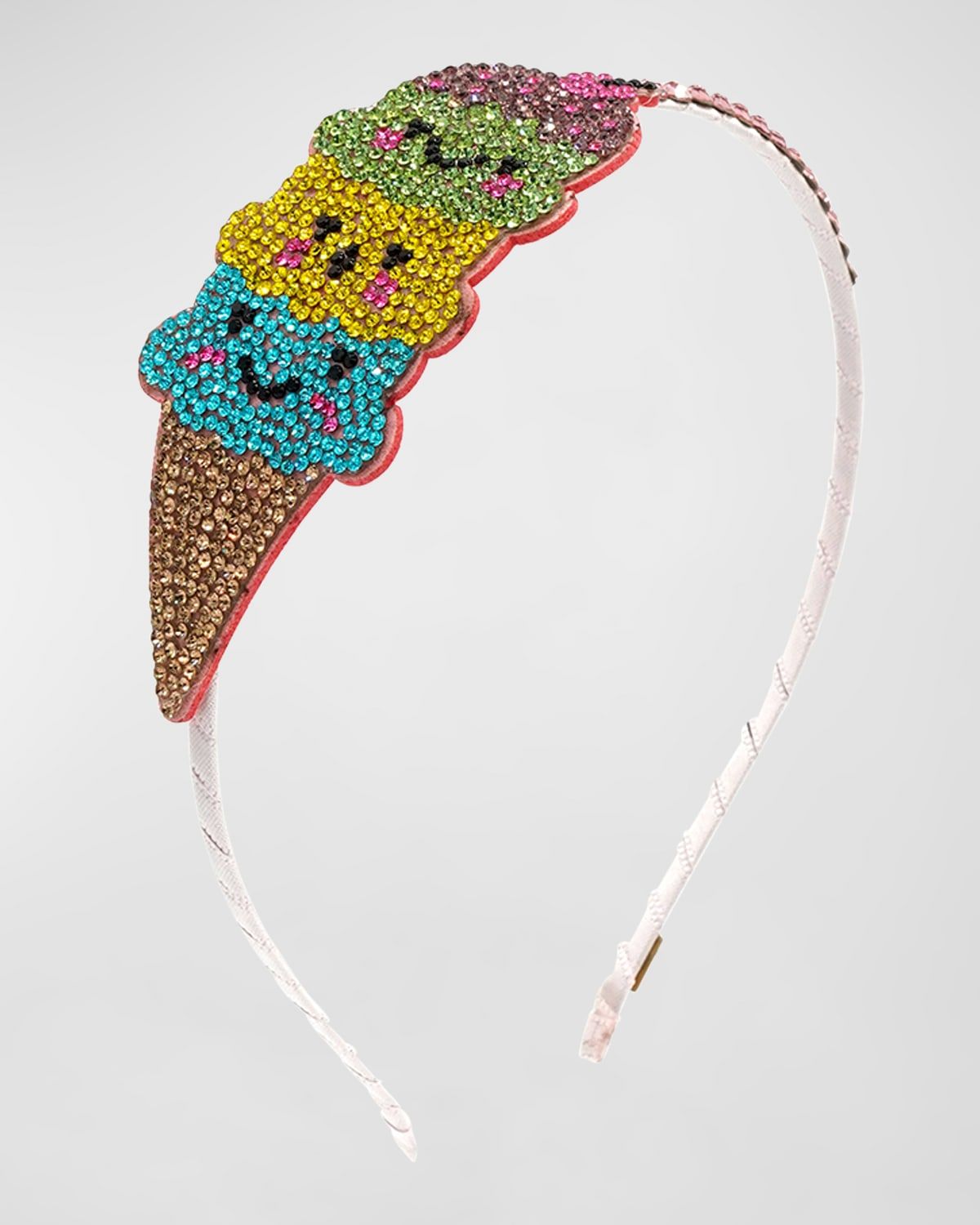 Girl & apos;s 3 Scoop Ice Cream Crystal Emoji Headband